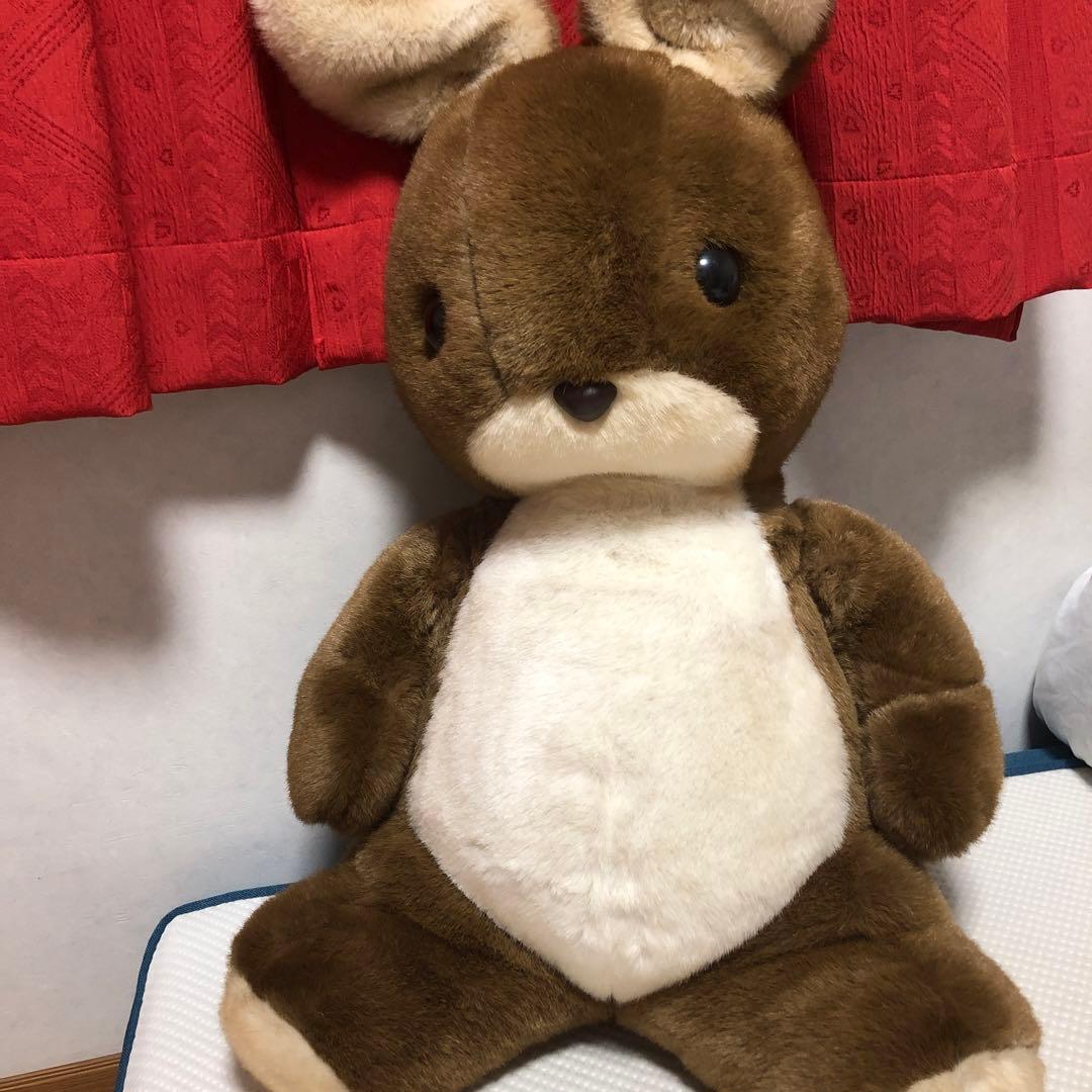 サンアロー　茶色のウサギぬいぐるみ特大　希少