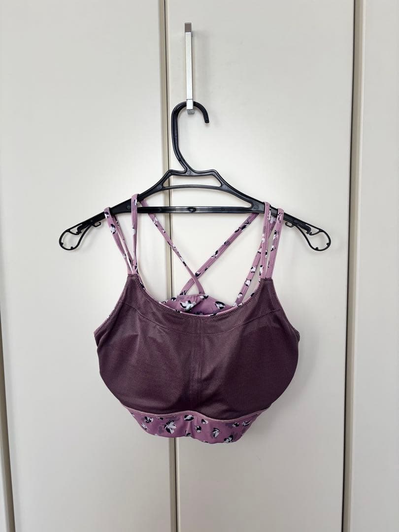 【SUKALA】【美品】薄ピンク色花柄 ヨガブラとタンクトップセット