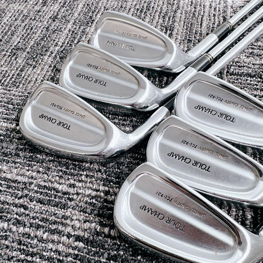 希少 レフティ TOUR CHAMP TCL-92I 6本 フレックスS 左利き