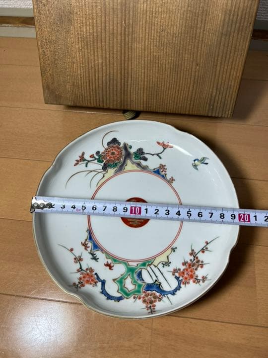 478 九谷焼　時代物　皿　20cm  古美術品