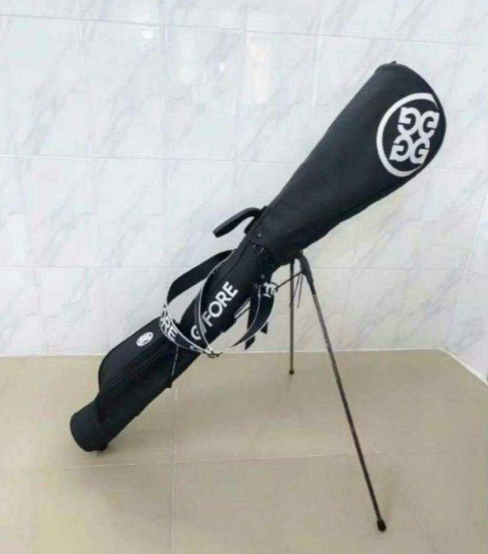 新品ジーフォアG/FOREゴルフラウンドバッグ セルフスタンドバッグ 黒