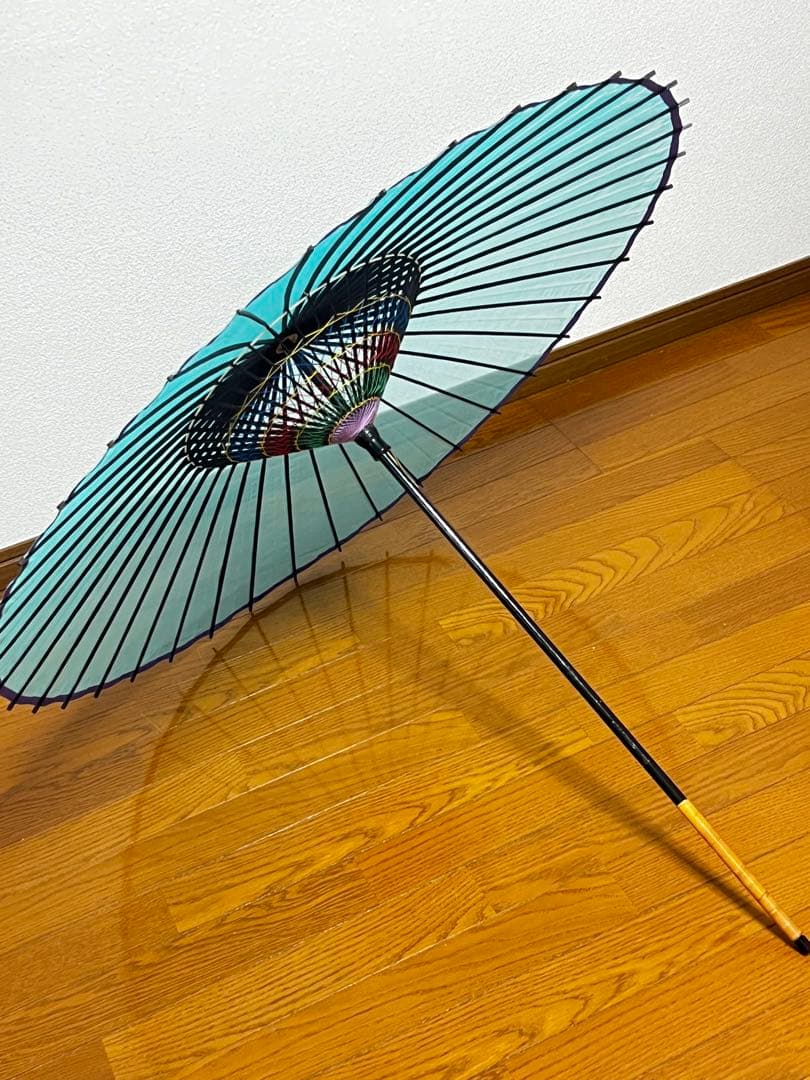 舞踊傘 青緑色 90cm