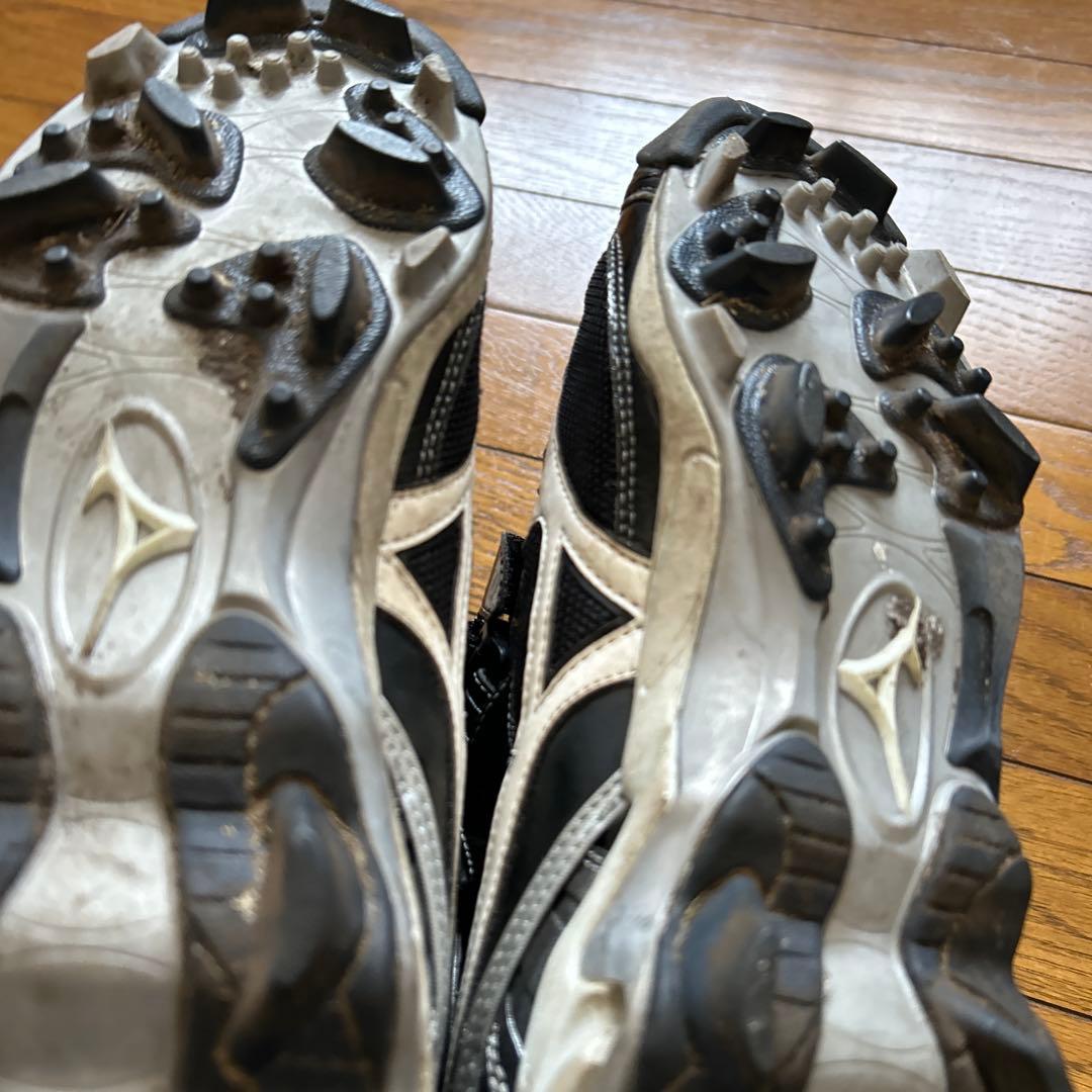 野球用スポーツシューズ ブラック/グレー ミズノ野球スパイク二岡選手巨人軍