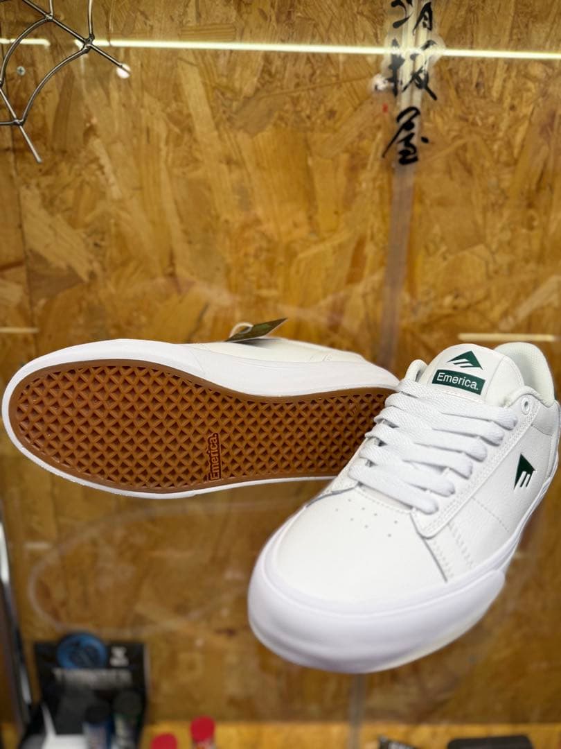 スケボー シューズ Emerica MOCA ホワイト/グリーン 27.5cm