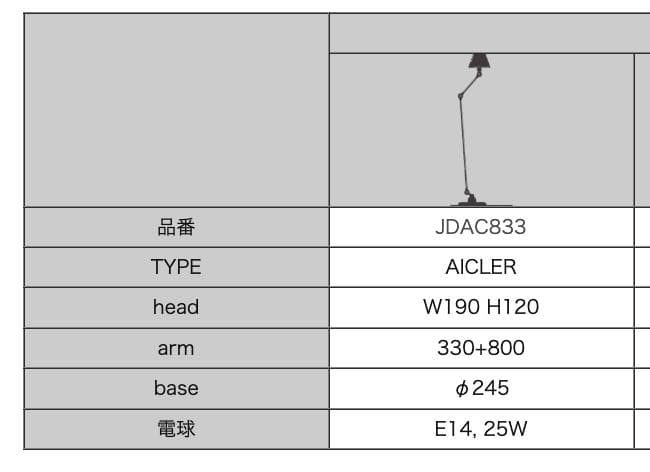 フロアスタンド JIELDE 833 AICLER CURVE FLOOR LAMP