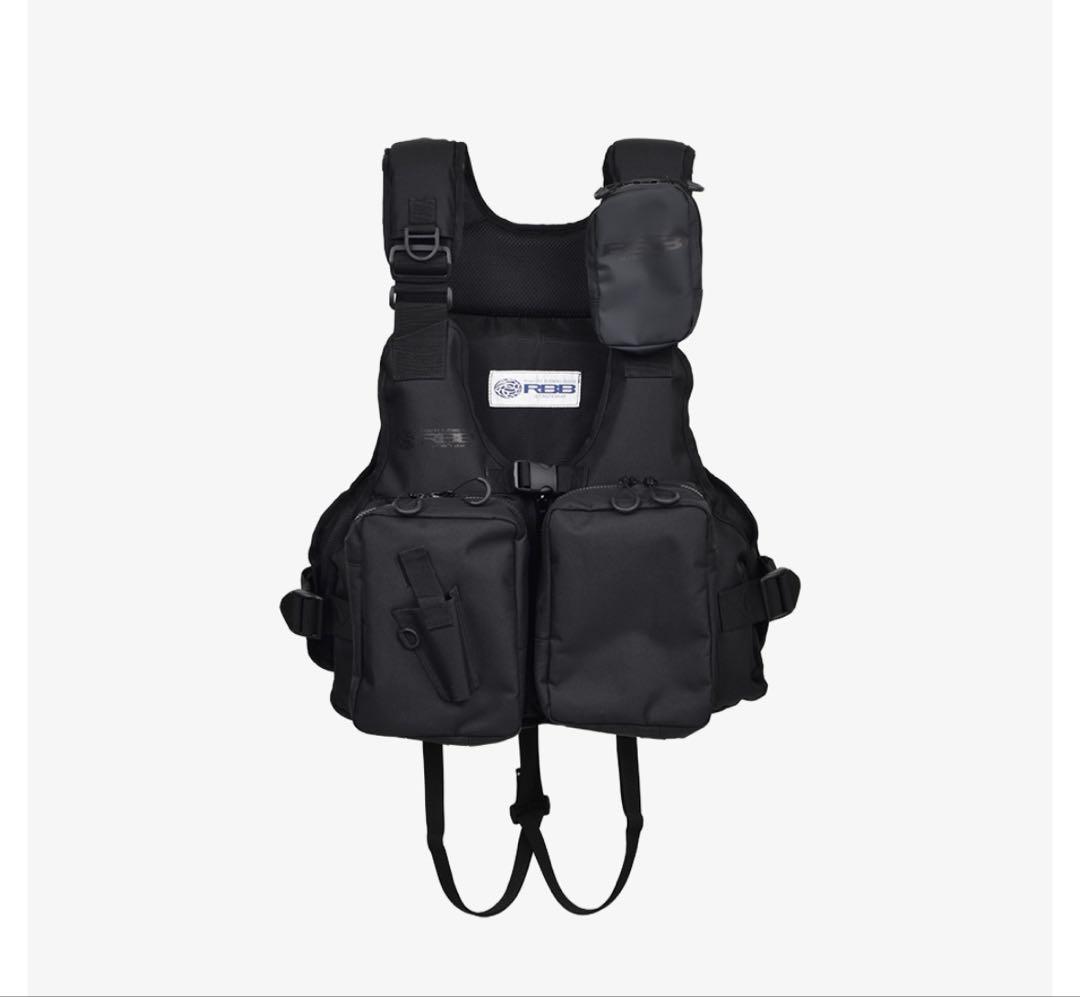 【美品 】RBB フィッシングベスト 使用回数１回 ブラック フリーサイズ