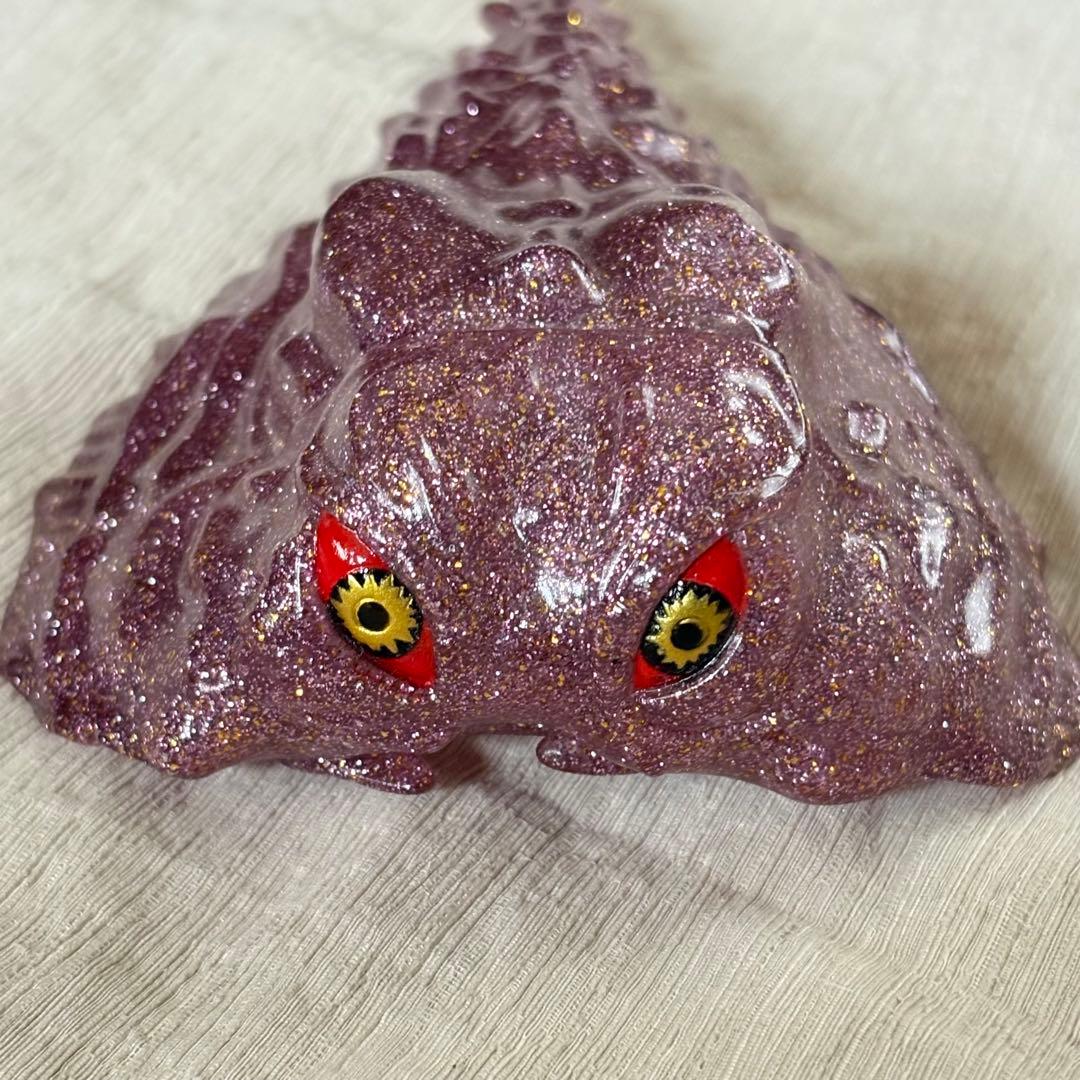 マルサン ヘドラ 飛行形態　パープルラメ　赤目