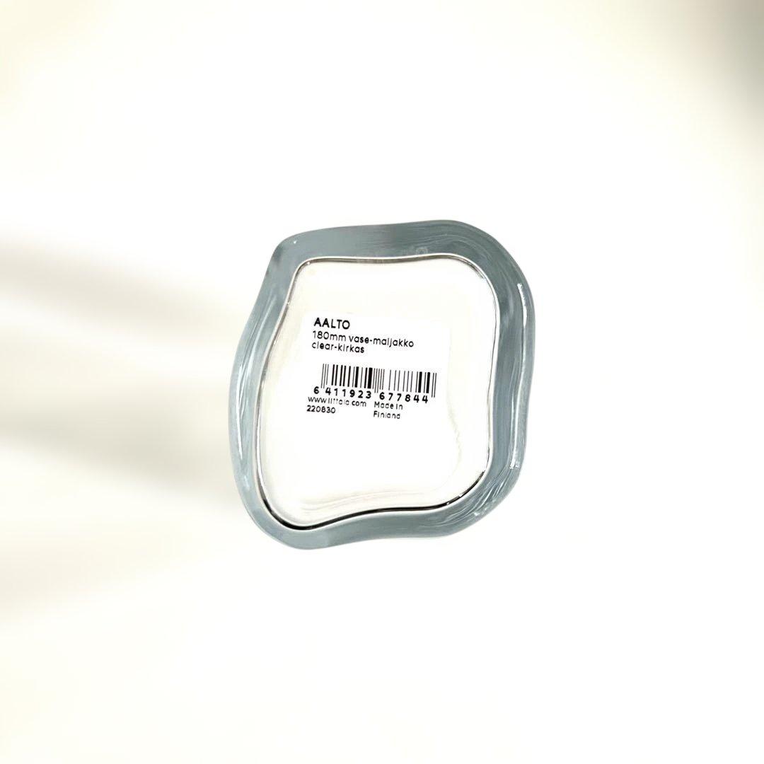 新品未使用品 イッタラ アルヴァアアルト ベース180花瓶 クリア