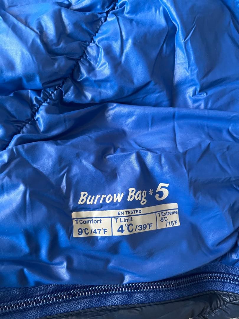 美品♪mont-bell Burrow Bag #5 EXCELOFT 寝袋