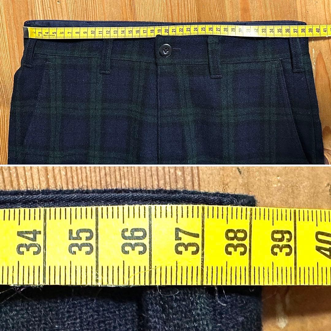 BEAMS GOLF ウール チェック柄ストレッチイージーパンツ サイドポケット