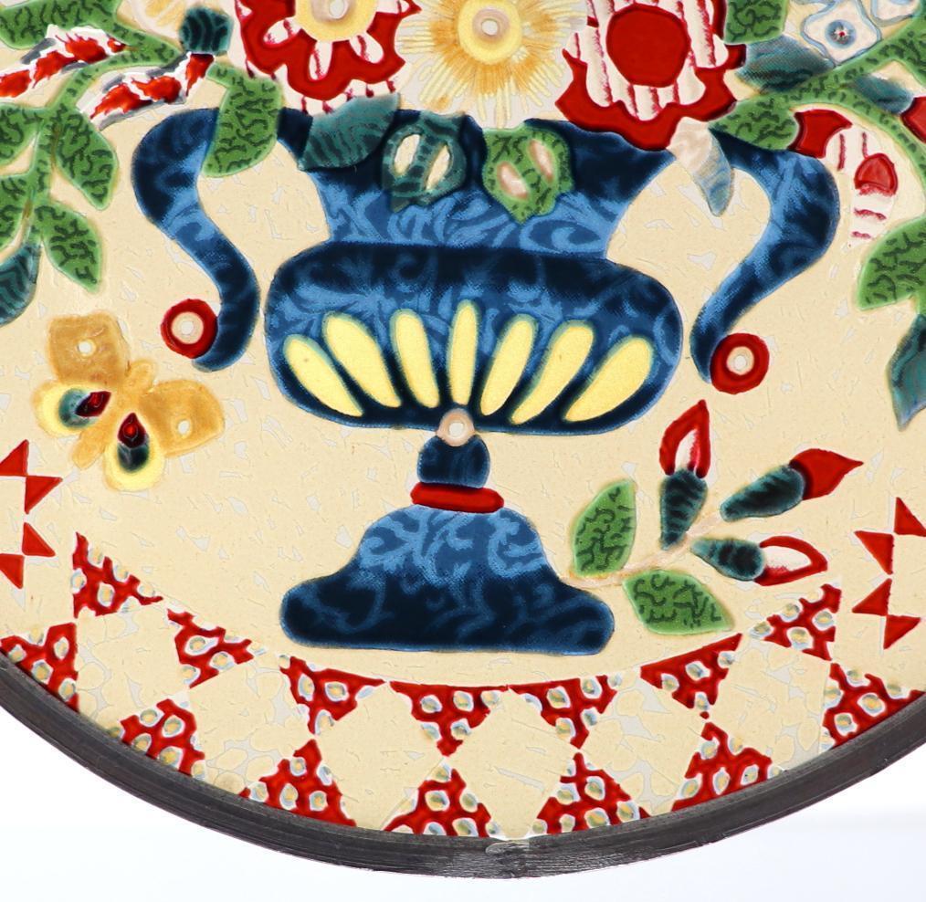 古代エジプト キルト柄花瓶 メトロポリタン美術館 ヴィンテージ ステンドグラス