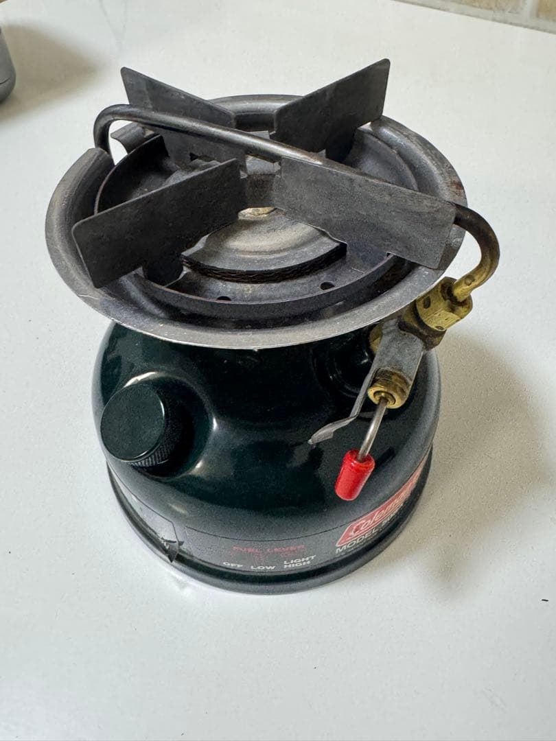 Coleman 508A シングルバーナー ヒーターアタッチメント ケース付き