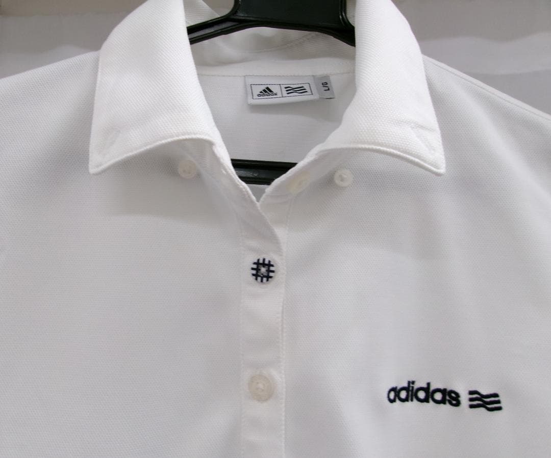 adidas ゴルフウェア　ストライプ柄　セットアップ