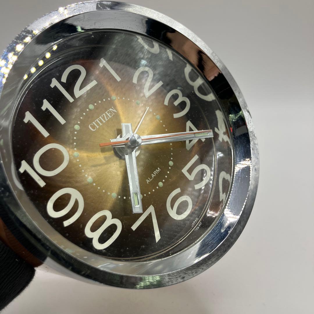 CITIZEN 手巻き置時計 ポストモダン レトロ　レトロポップ　オレンジ