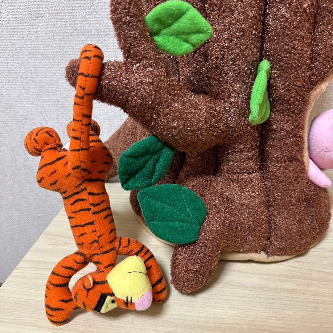 美品　くまのプーさん　切り株　ぬいぐるみ　ティガー　ピグレッド　ルー