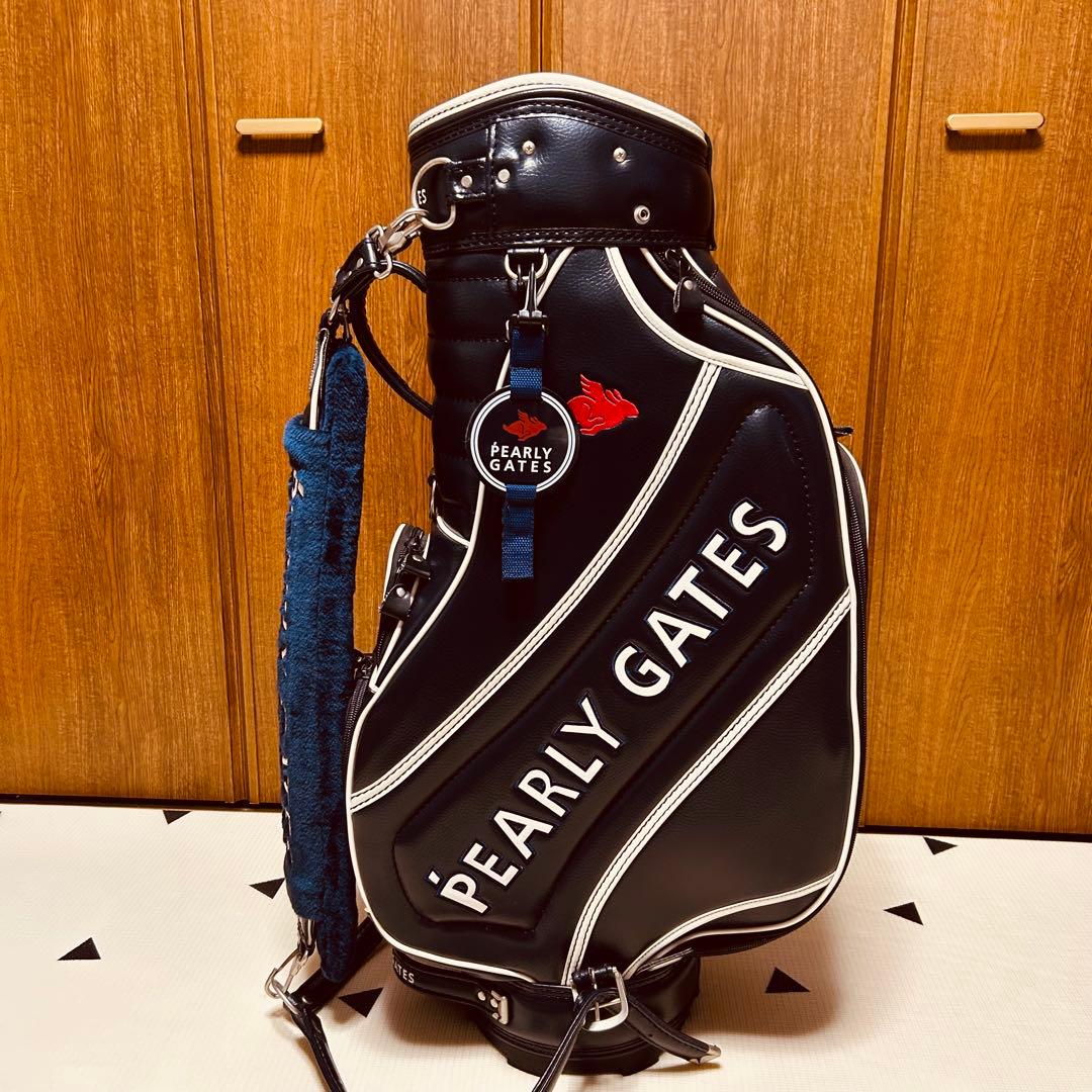 【希少 美品】PEARLY GATES レザー キャディバッグ ツアーモデル
