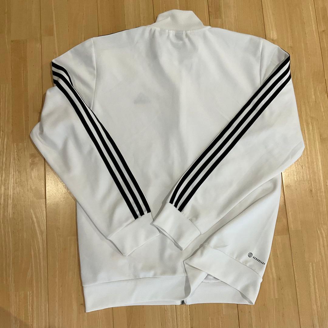 adidas トラックジャケット　ホワイト　【メンズサイズXL】