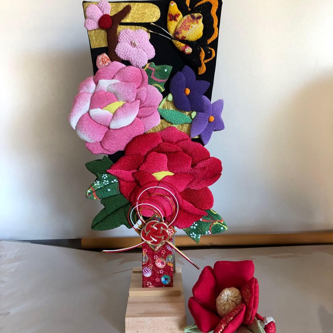 ちりめん細工　羽子板飾り　お正月　押し絵