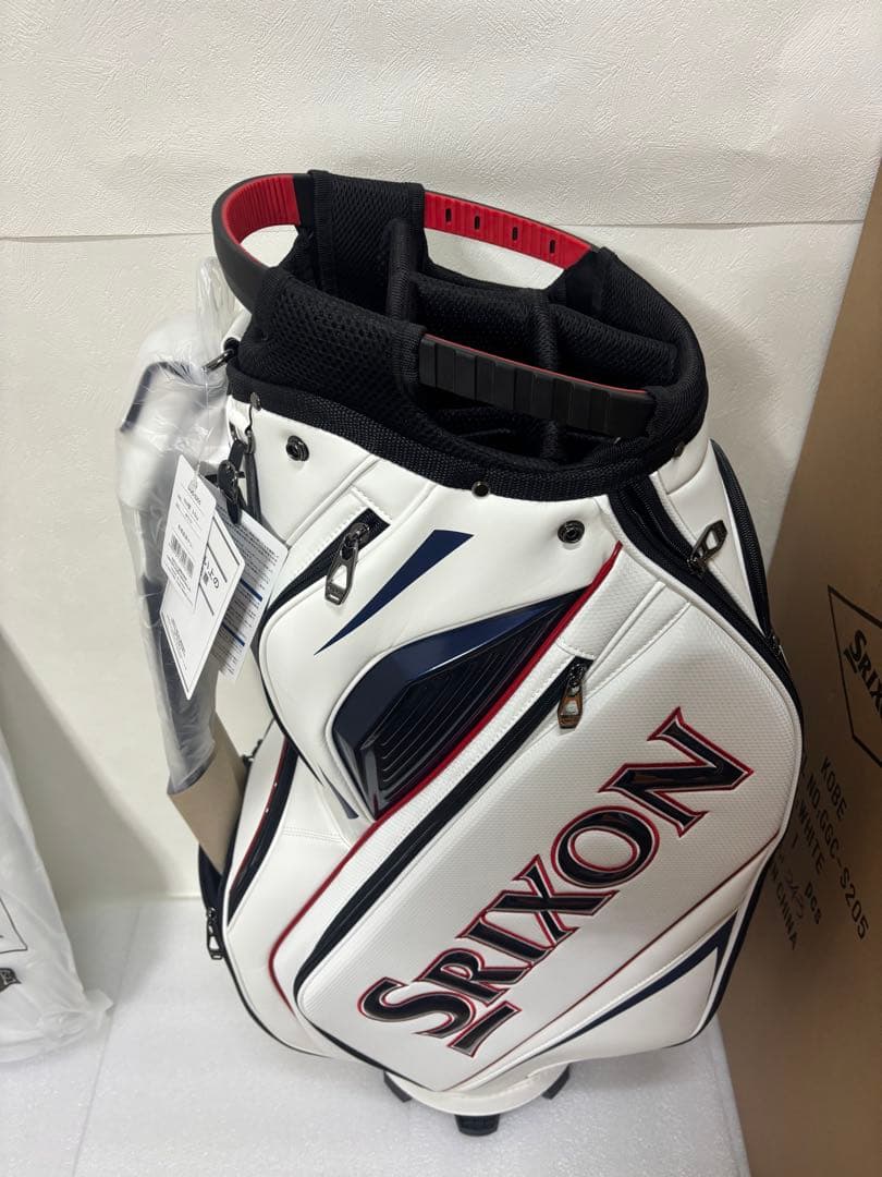 SRIXON キャディバッグ 10.0型 GGC-S205 ホワイト　フード付き