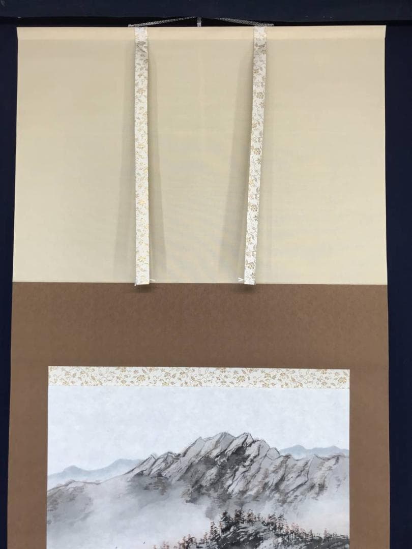 【複製】松林桂月/秋山晩趣図/山水図/工芸品/掛軸/名家伝来/AC-490