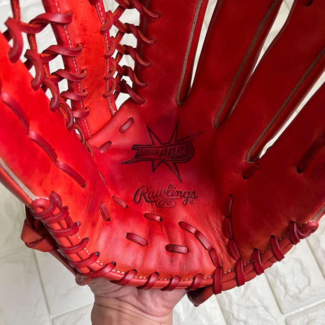 RAWLINGS 外野手用グローブ　赤・オレンジ系