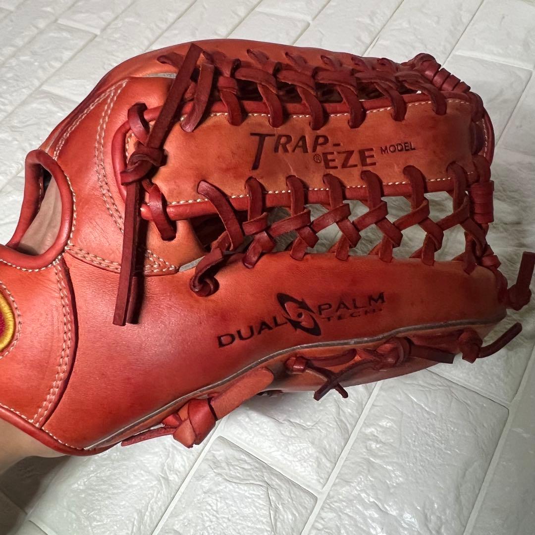 RAWLINGS 外野手用グローブ　赤・オレンジ系