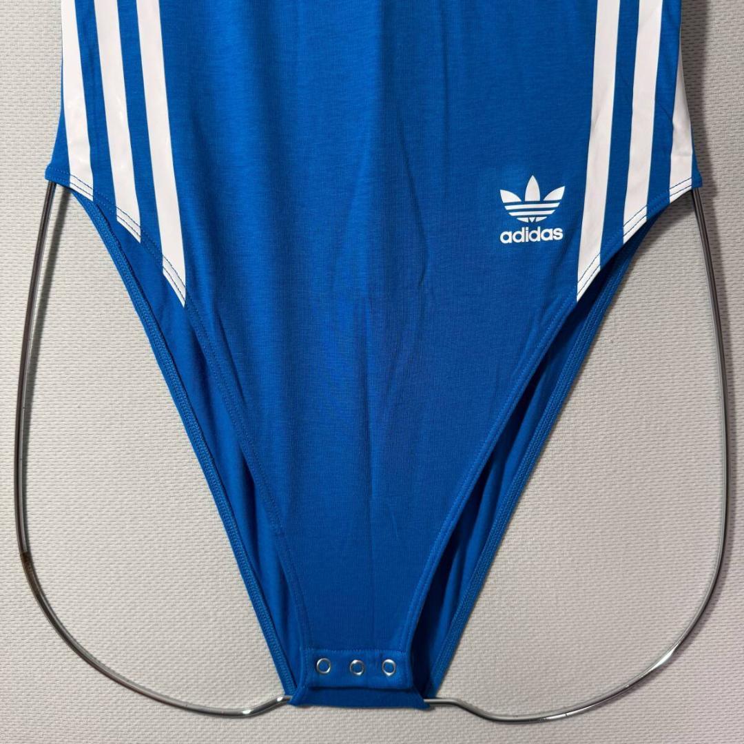 adidas ボディスーツ レオタード コットン Blue 海外S