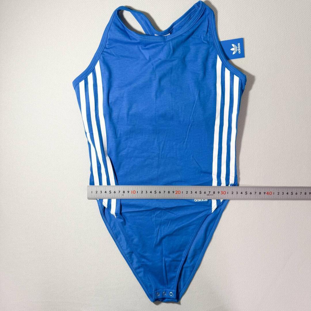 adidas ボディスーツ レオタード コットン Blue 海外S
