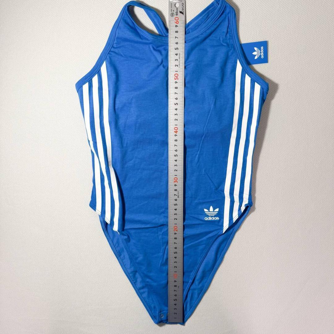 adidas ボディスーツ レオタード コットン Blue 海外S