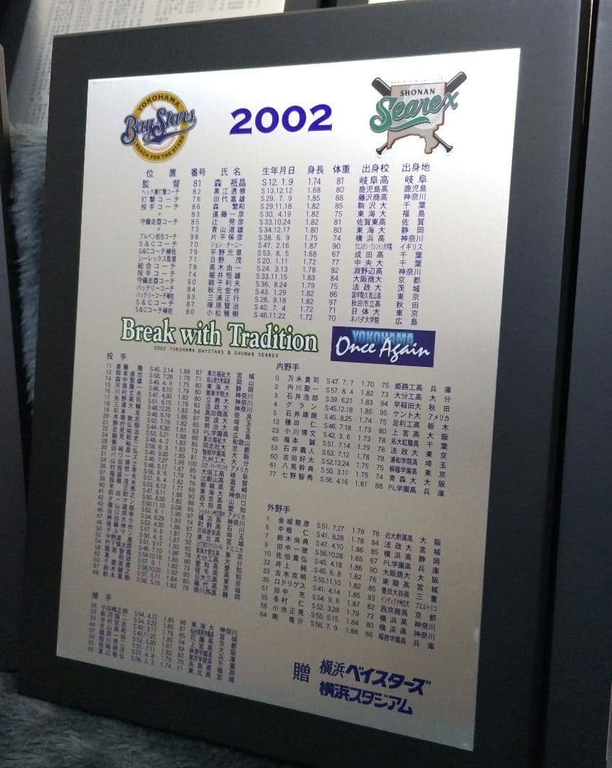 【非売品】記念プレート　横浜ベイスターズ　７枚セット（1998〜2004年）