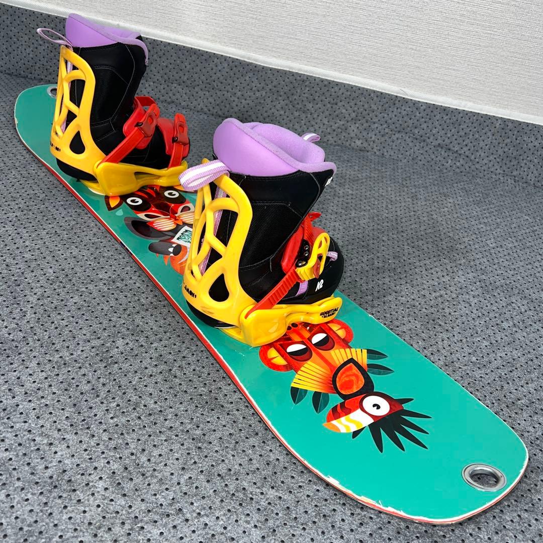５回使用 キッズスノーボード SALOMON 100cm×バイン×BOAブーツ