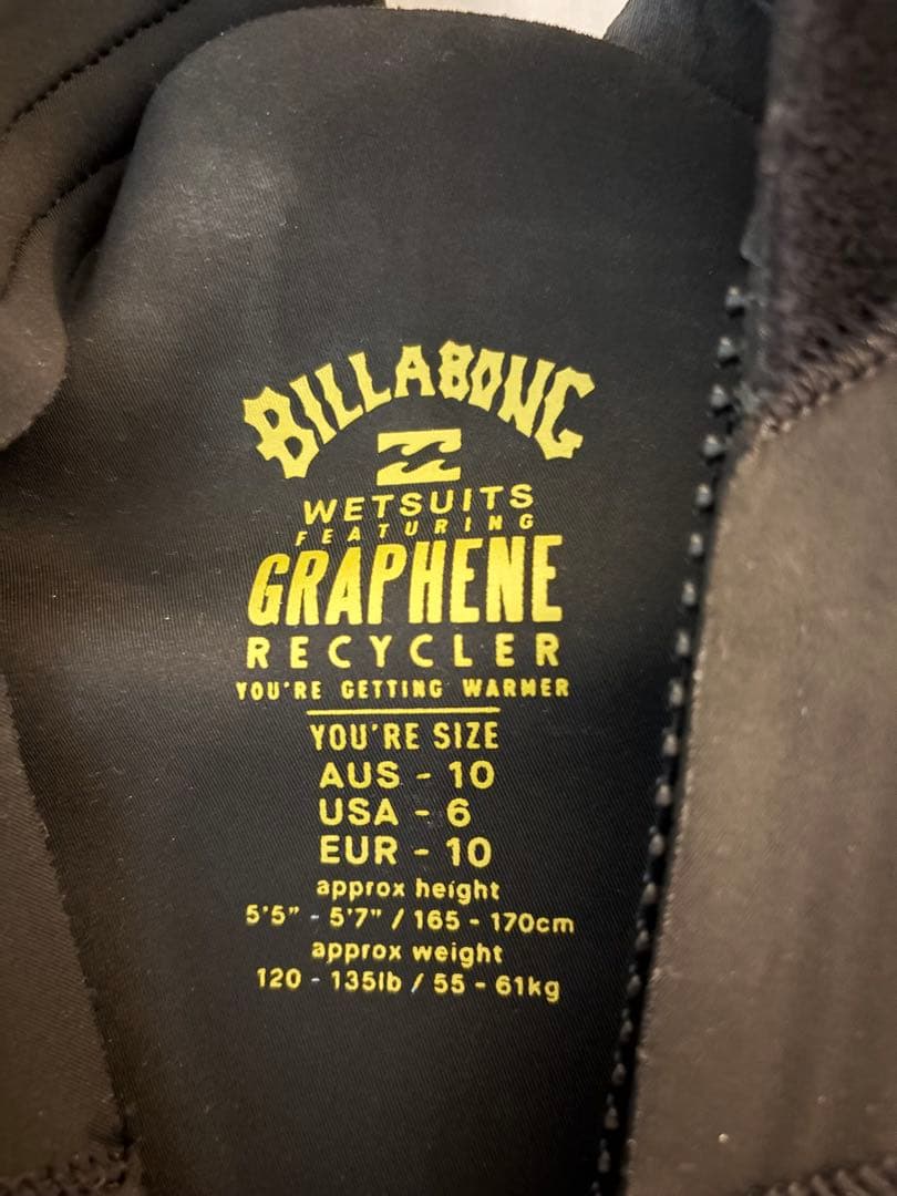 BILLABONG ブラック フルスーツ