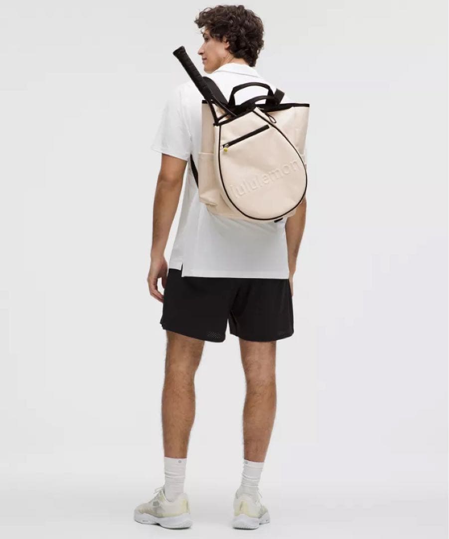 確実正規❗️lululemon ベージュバックパック　テニスラケットバッグ19L