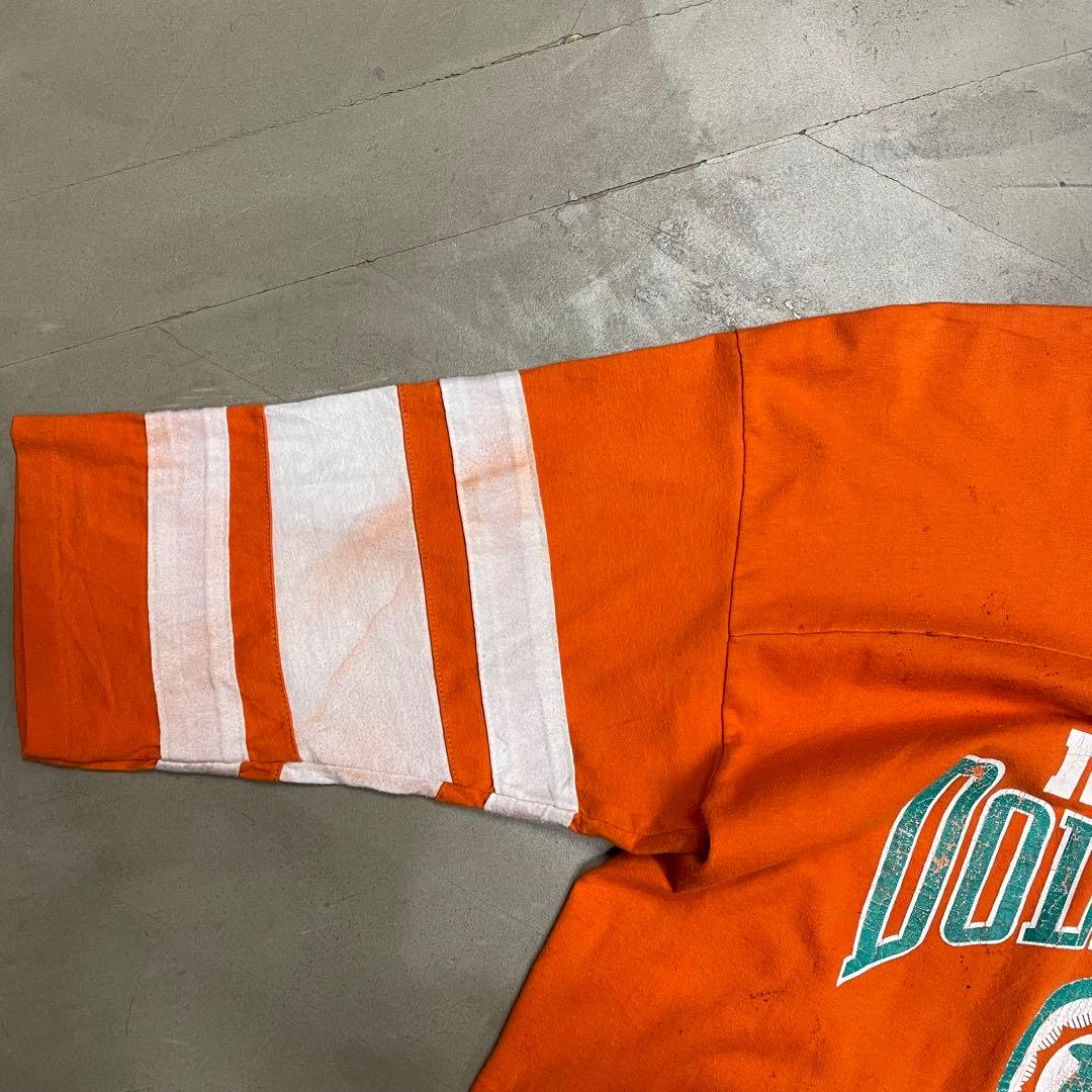 80s フットボールTシャツ マイアミ　ドルフィン　ヴィンテージ　USA製