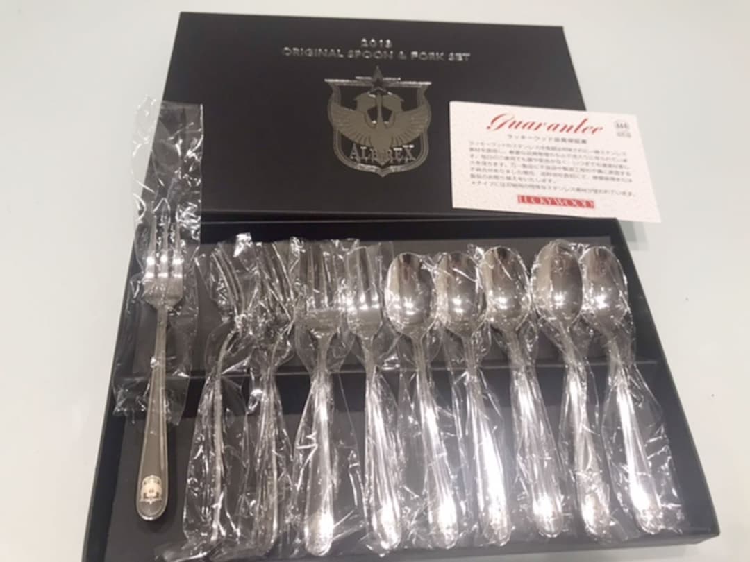 【新品※限定品スプーン&フォーク5本セット/ラッキーウッド/アルヴィレックス新潟