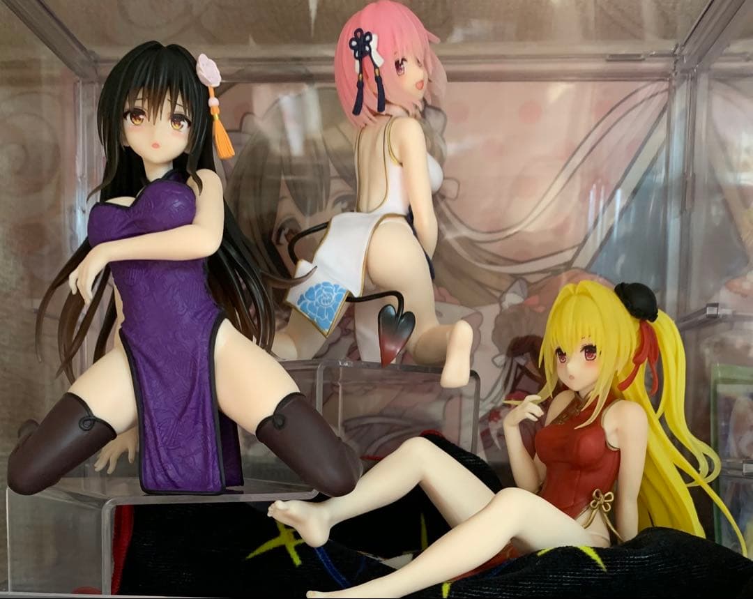 プライズ　とらぶる　チャイナドレスVer. 金色の闇　モモ　古手川　3個セット