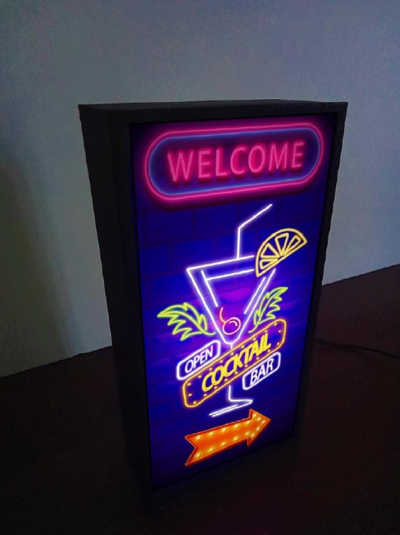 カクテルバー パブ スナック 酒 カフェ サイン 看板 置物 雑貨 ライトBOX