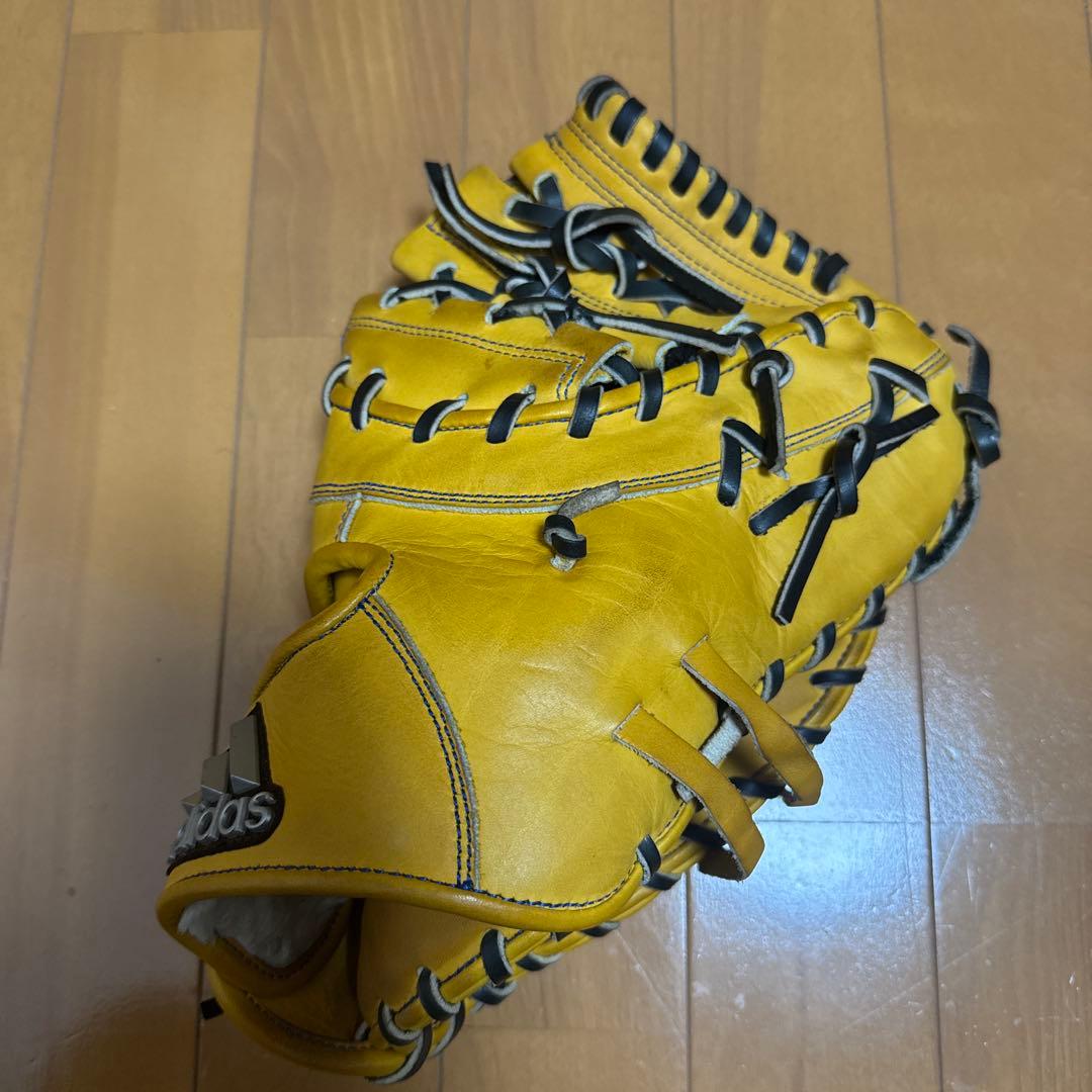 梶*原様 adidas 軟式グローブ ファーストミット イエロー