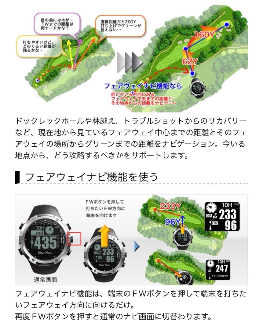ラウンド用品・アクセサリー Shot Navi W1-FW