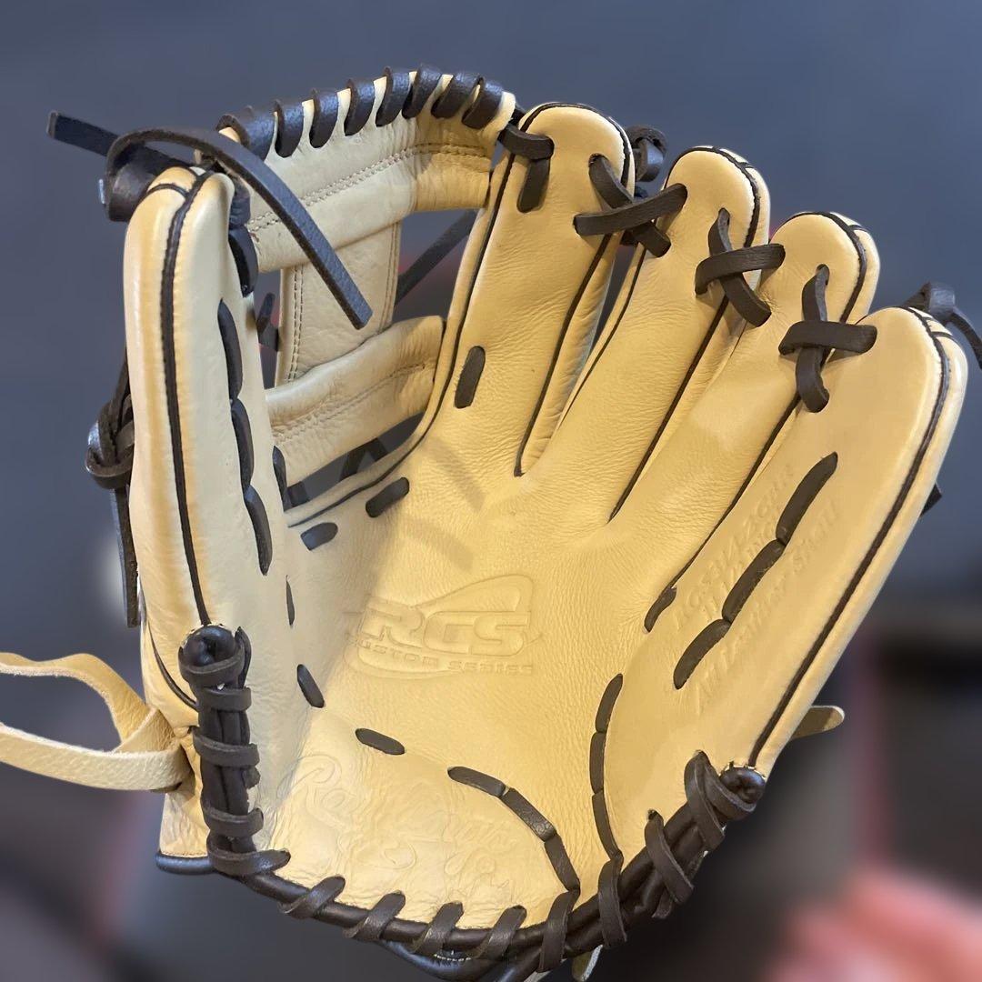 【美品】Rawlings 軟式グローブ クリーム色