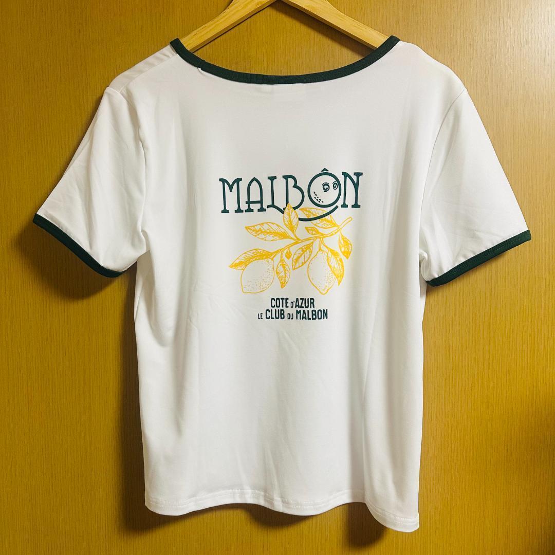 マルボンゴルフ Tシャツ レディース シャツ Malbon Golf 半袖 白L