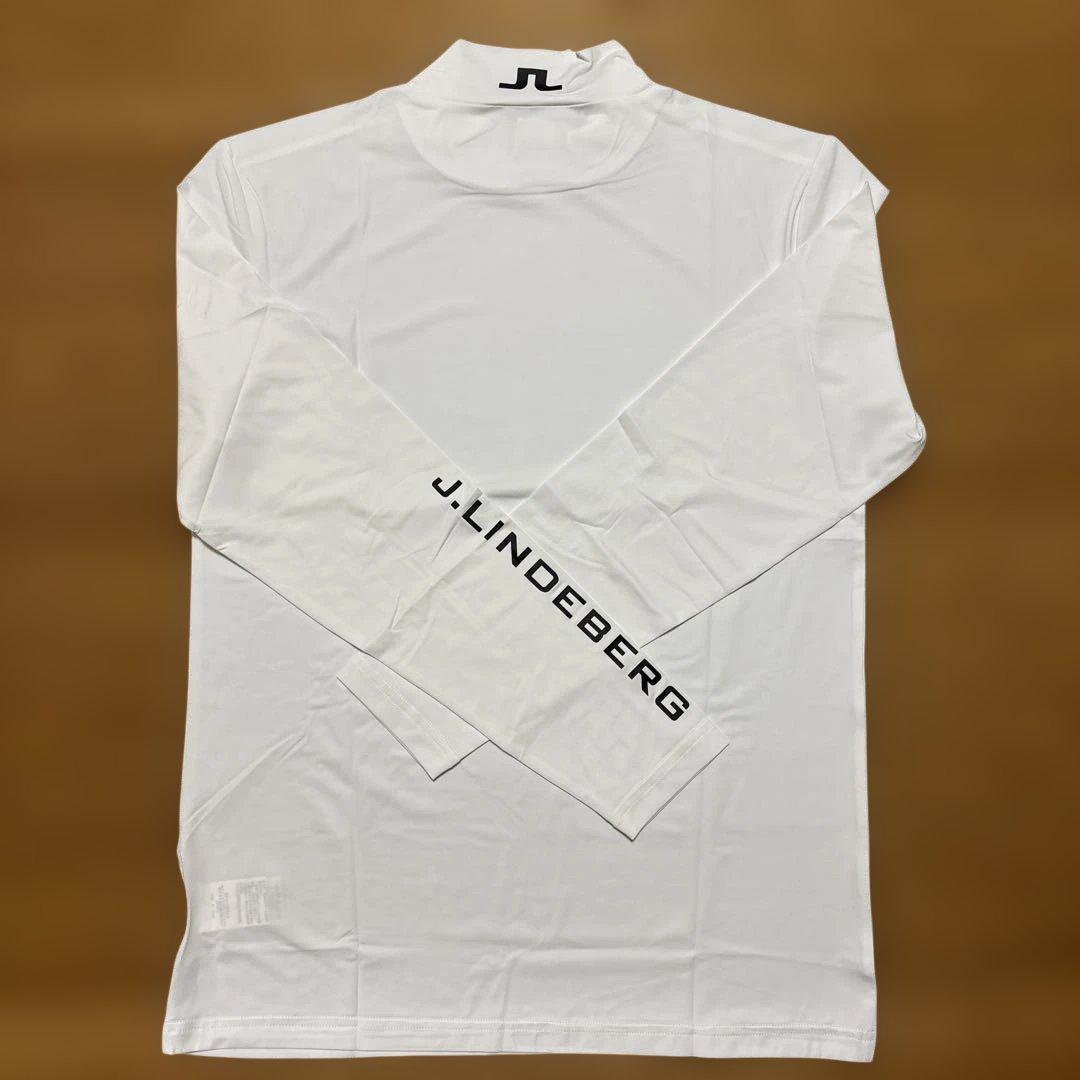 ☆新品☆J.Lindeberg ジェイリンドバーグホワイト ハイネックシャツ L
