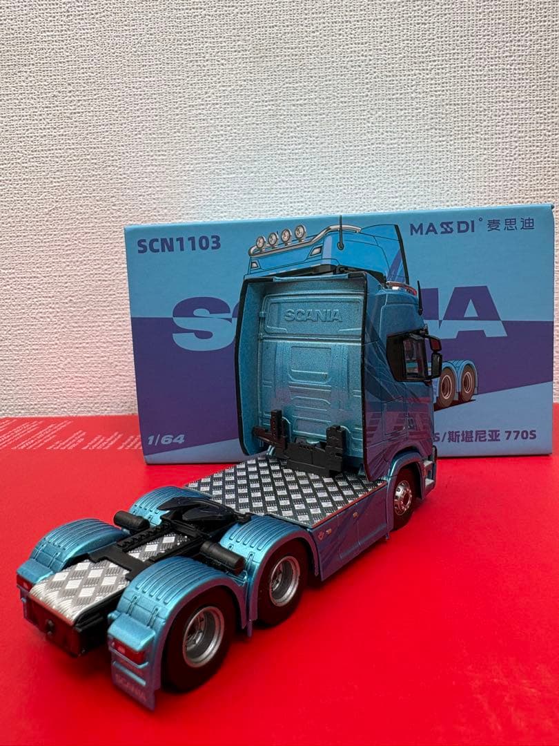 合金スカニア 770S ミニカー 1/64 （2デフ　ダブル引きタイプ）