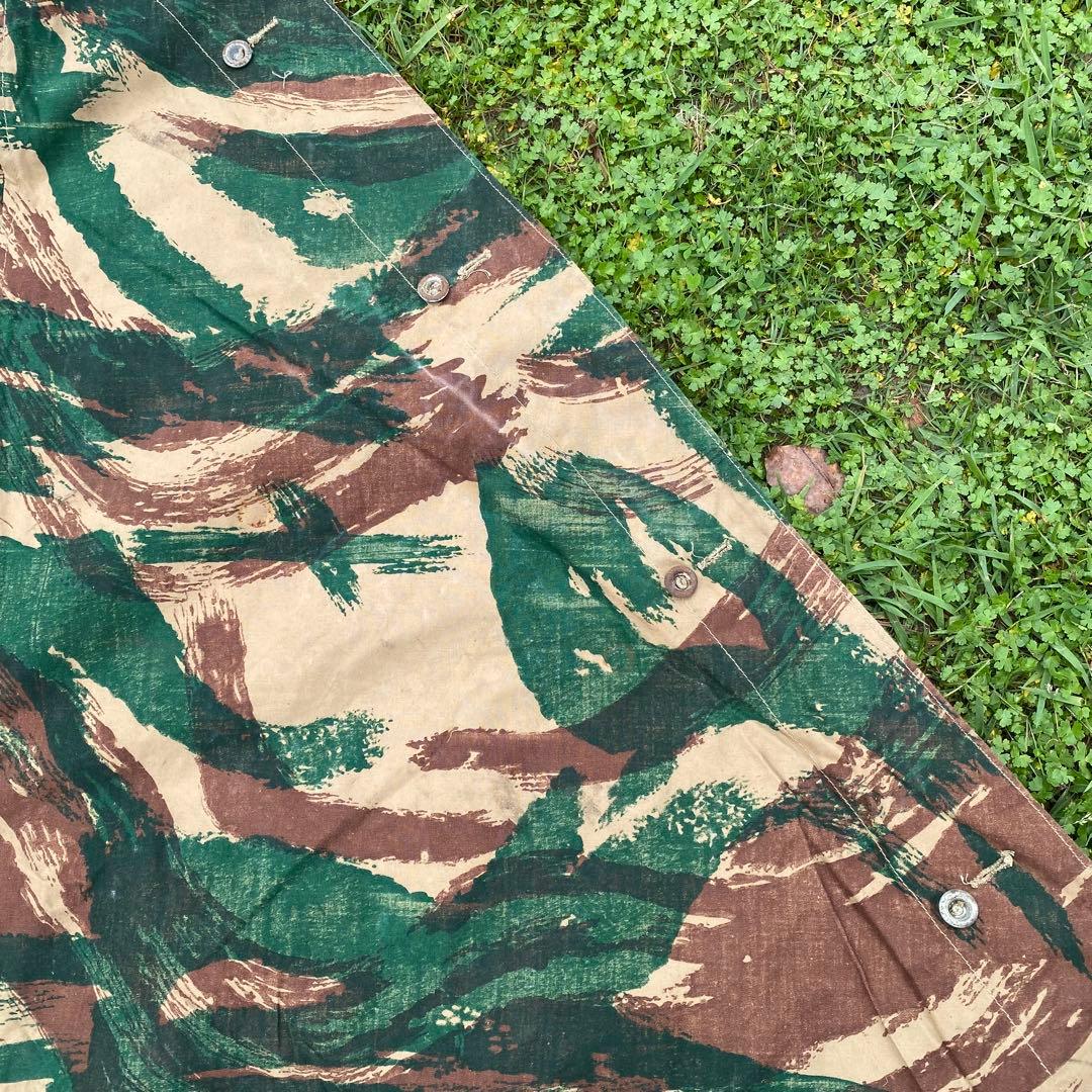 【レア】フランス軍　軍幕　M51　リザードカモ　１枚①　ポンチョ　テント