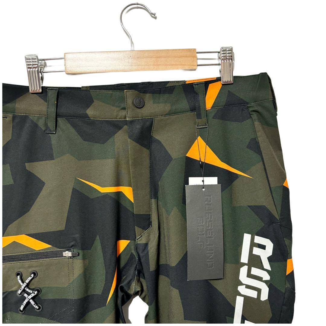 ラッセルノ ゴルフ ブランド ロゴ ストレッチ ロングパンツ カーキ M 4