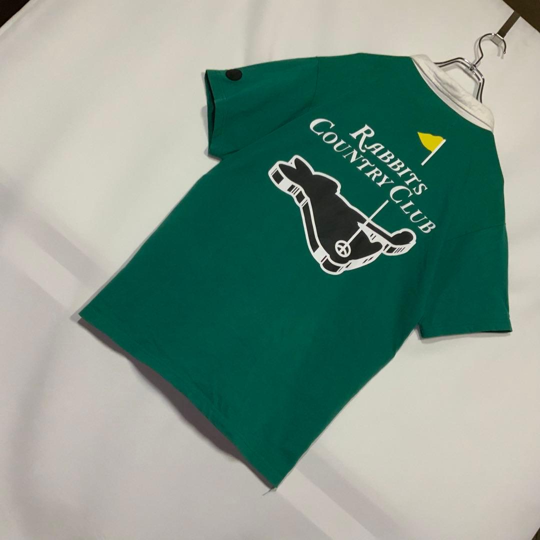 【希少】 FR2 golf ポロシャツ　グリーン×ホワイトカラー