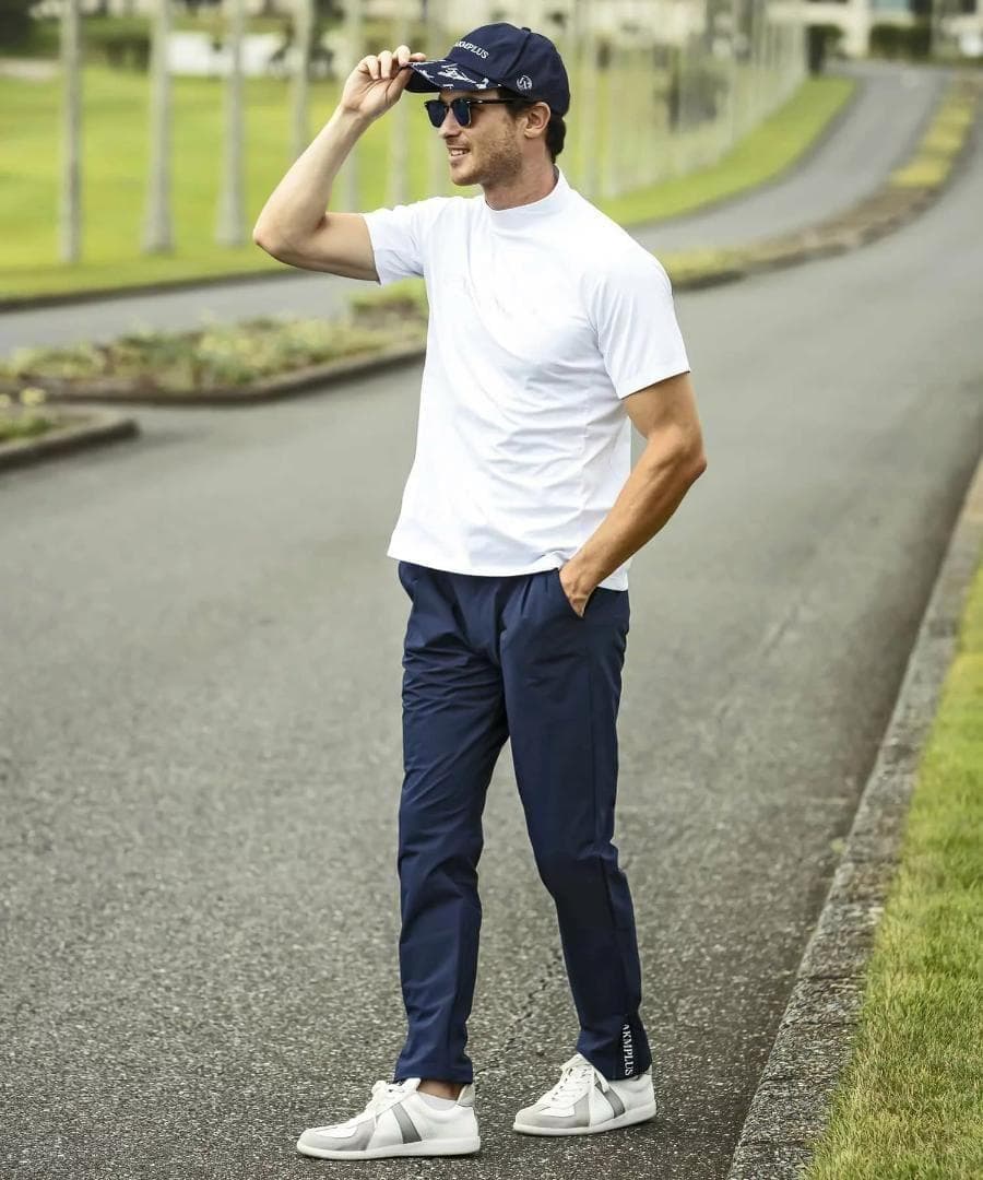 LUXEAKMPLUS 24SS サイドジップ ロゴ パンツ GOLF ゴルフ