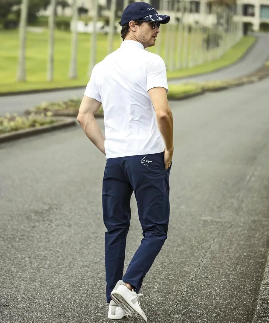 LUXEAKMPLUS 24SS サイドジップ ロゴ パンツ GOLF ゴルフ