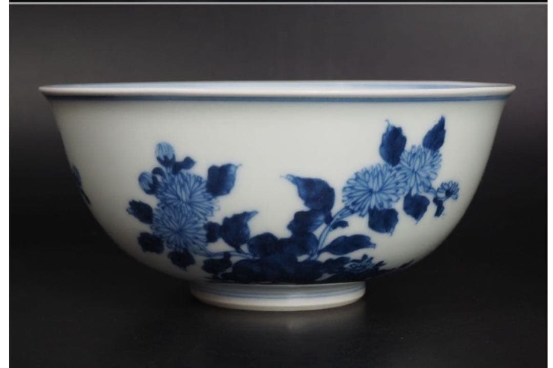 送料無料　作家物　倣明時代大碗　径17.5ｃｍ