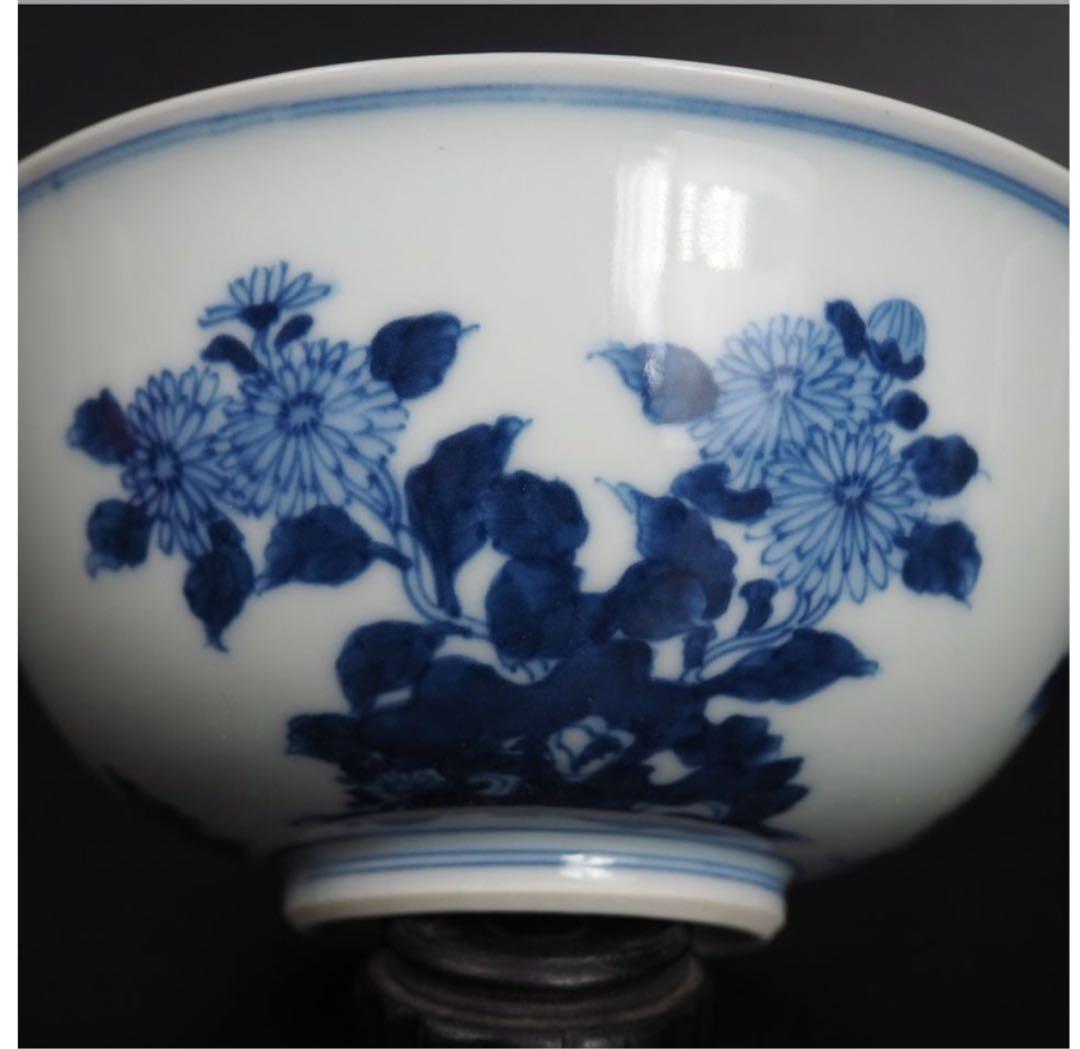 送料無料　作家物　倣明時代大碗　径17.5ｃｍ